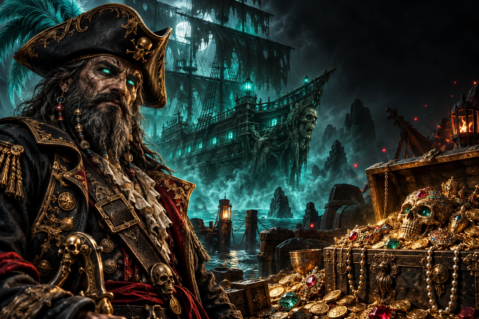 Pirate character and game world
